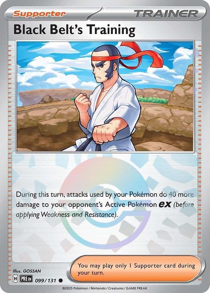 Black Belt's Training (099/131) (Poke Ball Pattern) [Scarlet & Violet: Prismatic Evolutions] | Exor Games Dartmouth