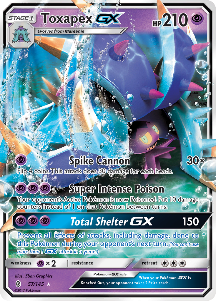 Toxapex GX (57/145) [Sun & Moon: Guardians Rising] | Exor Games Dartmouth