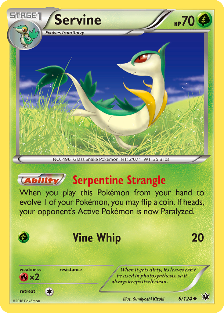 Servine (6/124) [XY: Fates Collide] | Exor Games Dartmouth