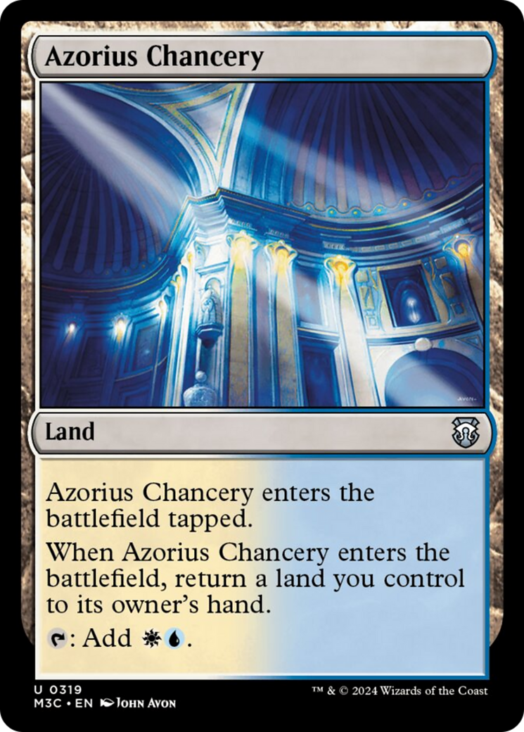 Azorius Chancery (Ripple Foil) [Modern Horizons 3 Commander] | Exor Games Dartmouth