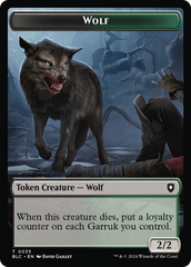 Human Soldier // Wolf (035) Double-Sided Token [Bloomburrow Commander Tokens] | Exor Games Dartmouth