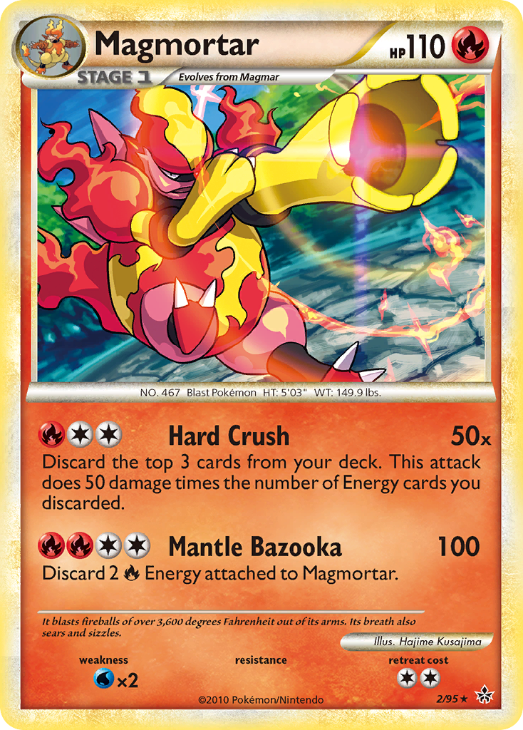Magmortar (2/95) [HeartGold & SoulSilver: Unleashed] | Exor Games Dartmouth