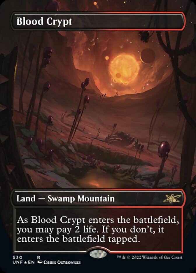 Blood Crypt (Borderless) (Galaxy Foil) [Unfinity] | Exor Games Dartmouth