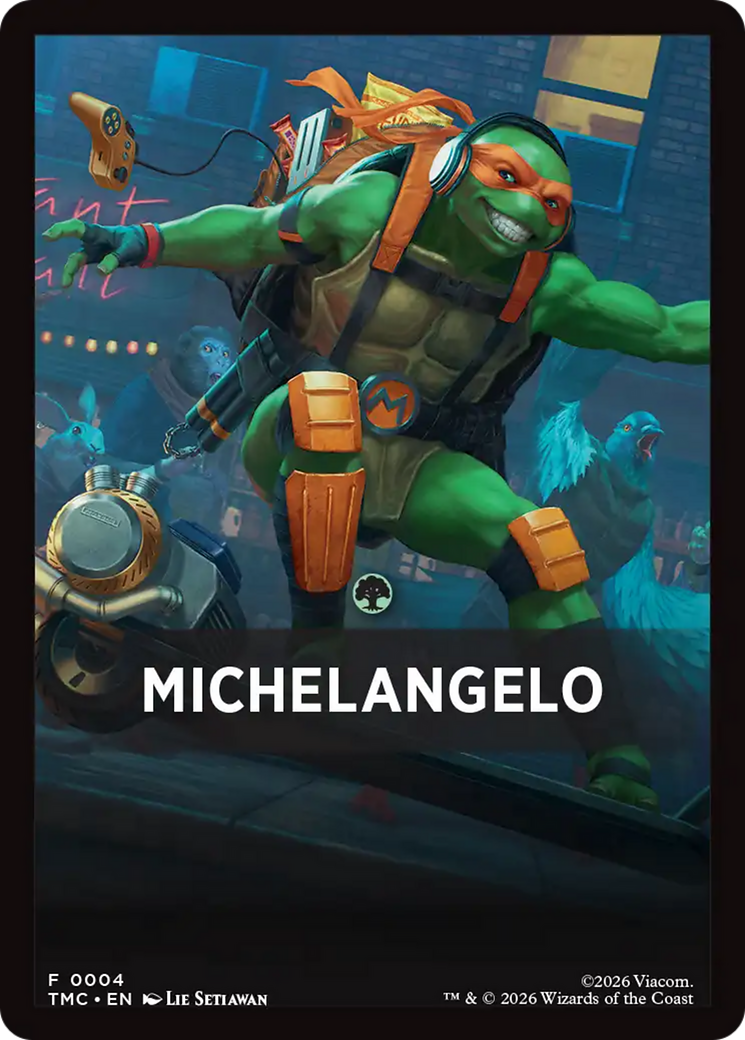 Michelangelo Theme Card [Teenage Mutant Ninja Turtles Commander Tokens] | Exor Games Dartmouth