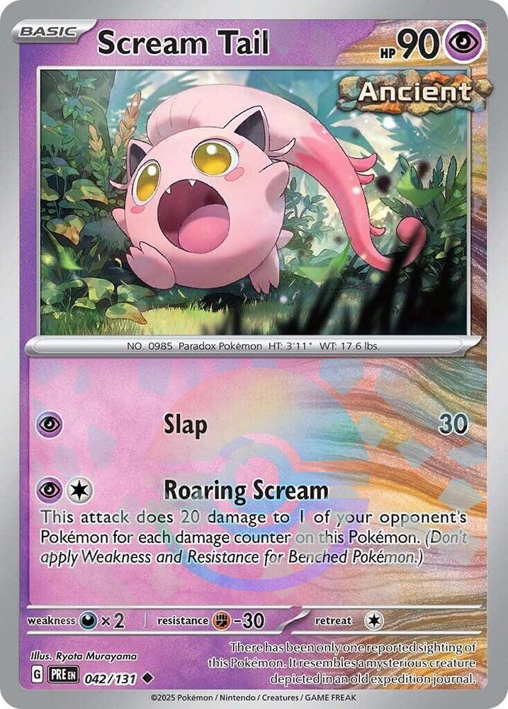 Scream Tail (042/131) (Poke Ball Pattern) [Scarlet & Violet: Prismatic Evolutions] | Exor Games Dartmouth