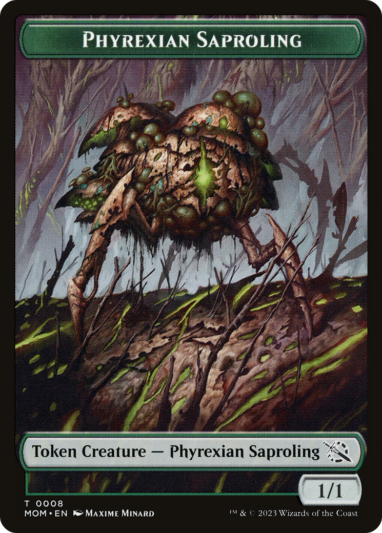 Treasure (20) // Phyrexian Saproling Double-Sided Token [March of the Machine Tokens] | Exor Games Dartmouth