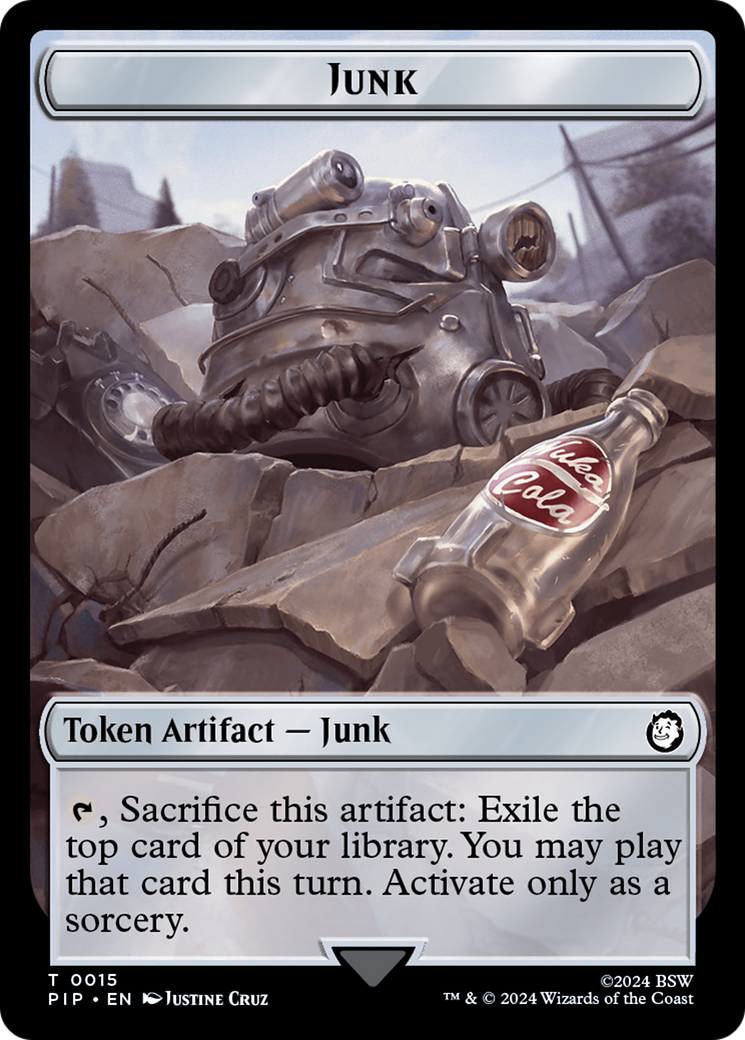 Robot // Junk Double-Sided Token [Fallout Tokens] | Exor Games Dartmouth