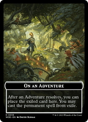 Wicked Role / Cursed Role // Emblem - On An Adventure Double-Sided Token [Wilds of Eldraine Tokens] | Exor Games Dartmouth