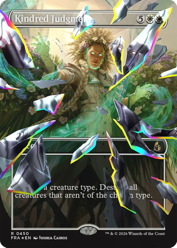 Kindred Judgment (Borderless) (Facet Foil) [Reality Fracture] | Exor Games Dartmouth