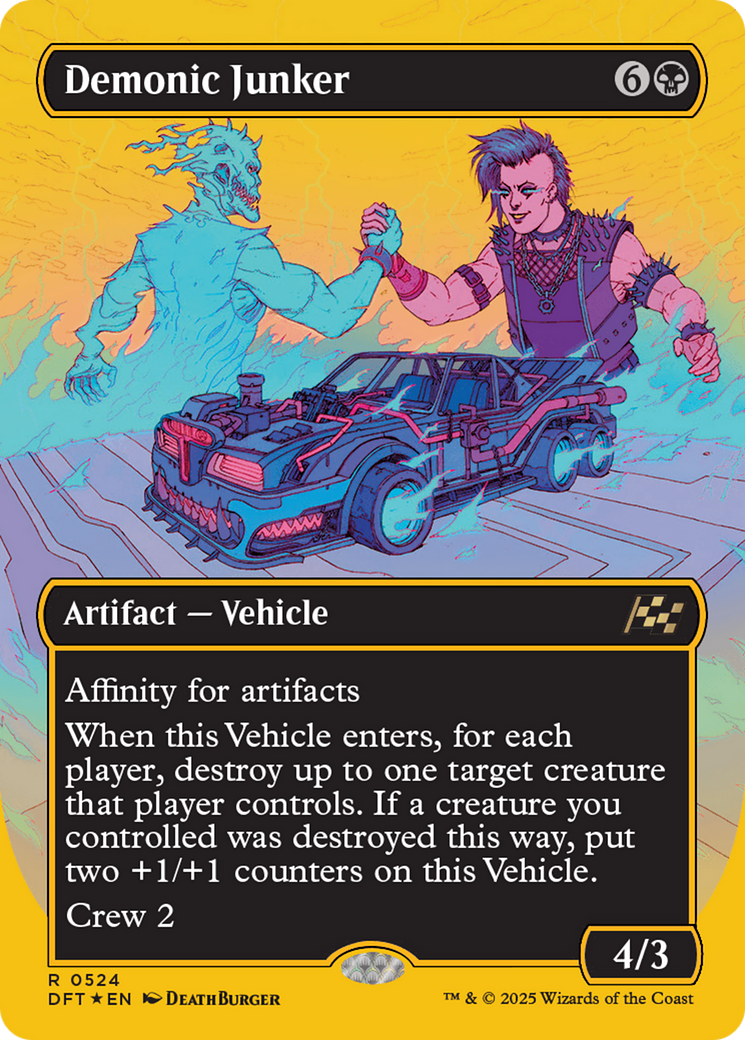 Demonic Junker (Borderless) (First-Place Foil) [Aetherdrift] | Exor Games Dartmouth
