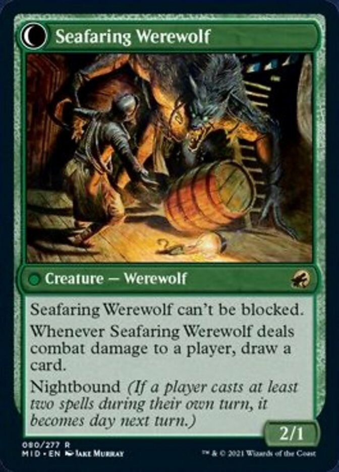 Suspicious Stowaway // Seafaring Werewolf [Innistrad: Midnight Hunt] | Exor Games Dartmouth