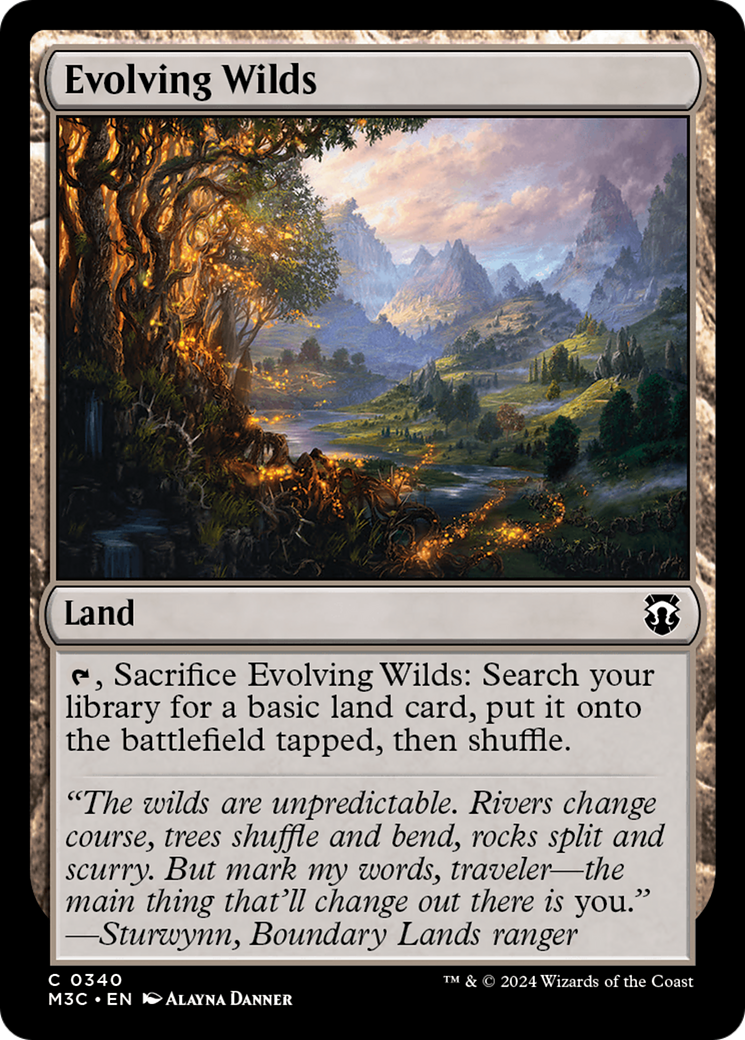 Evolving Wilds (Ripple Foil) [Modern Horizons 3 Commander] | Exor Games Dartmouth
