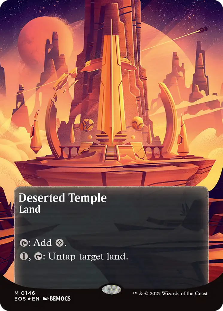 Deserted Temple (0146) (Borderless) (Galaxy Foil) [Edge of Eternities: Stellar Sights] | Exor Games Dartmouth