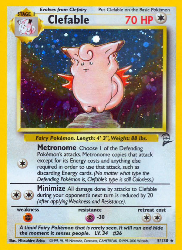 Clefable (5/130) [Base Set 2] | Exor Games Dartmouth