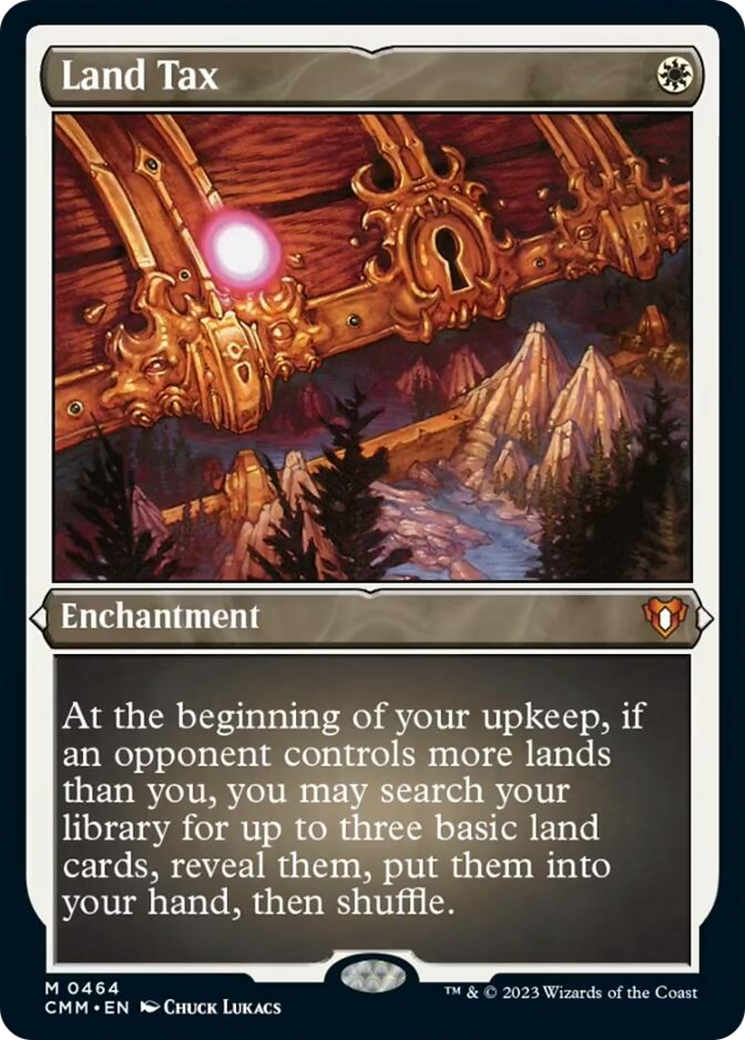 Land Tax (Foil Etched) [Commander Masters] | Exor Games Dartmouth