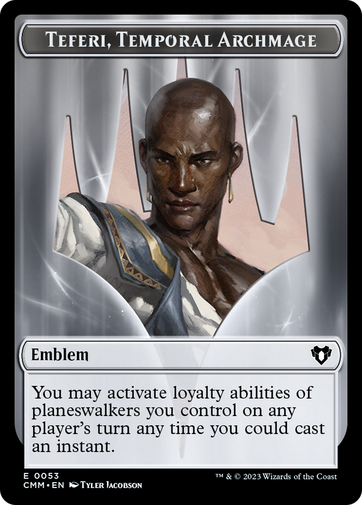 Teferi, Temporal Archmage Emblem [Commander Masters Tokens] | Exor Games Dartmouth