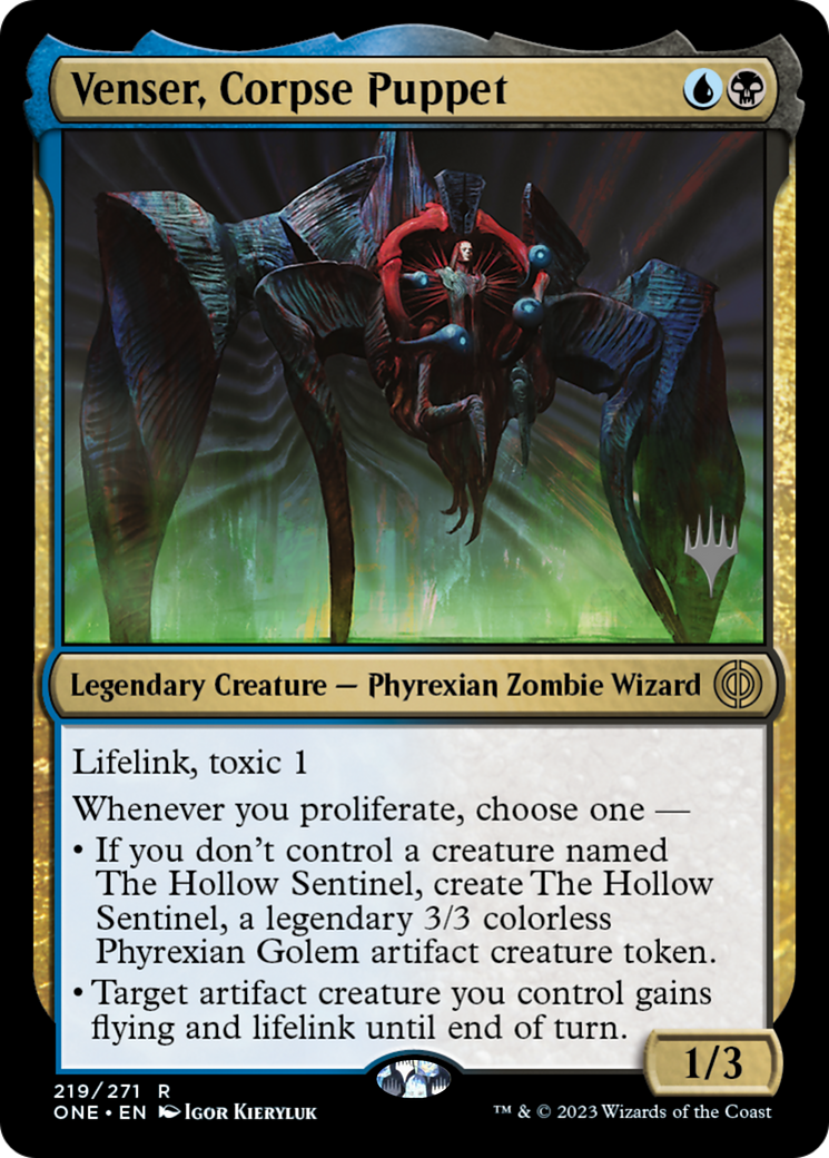 Venser, Corpse Puppet (Promo Pack) [Phyrexia: All Will Be One Promos] | Exor Games Dartmouth