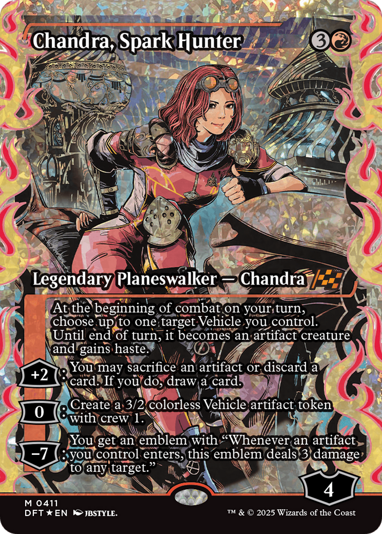 Chandra, Spark Hunter (Showcase) (Fracture Foil) [Aetherdrift] | Exor Games Dartmouth