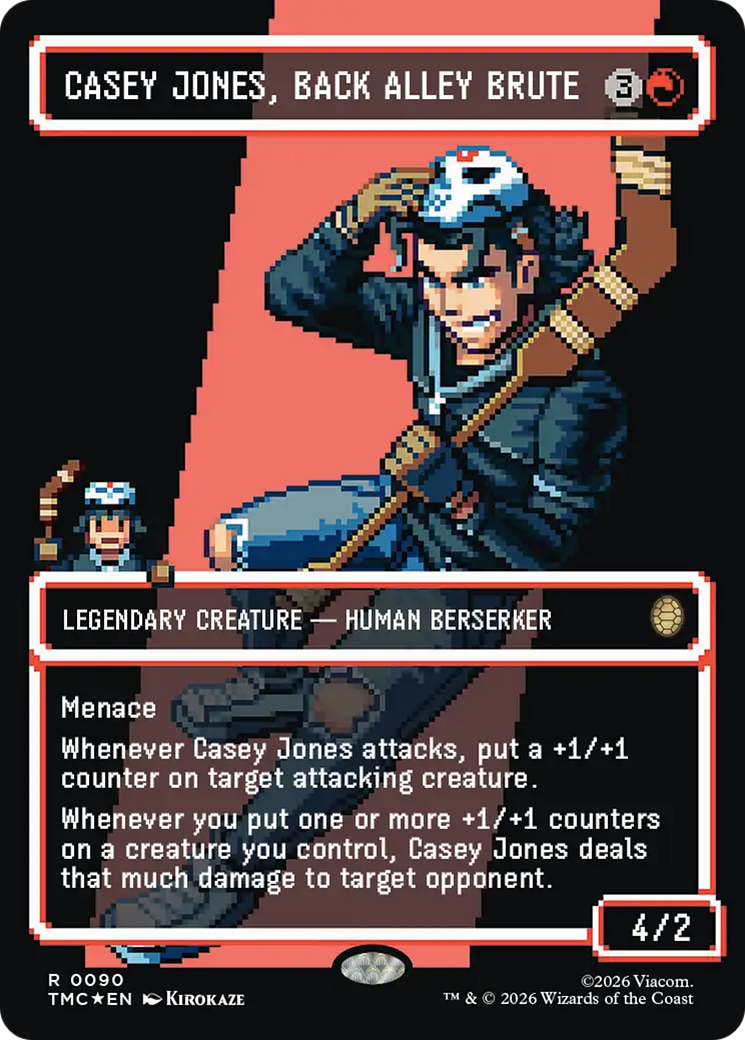Casey Jones, Back Alley Brute (Borderless) (Surge Foil) [Teenage Mutant Ninja Turtles Commander] | Exor Games Dartmouth
