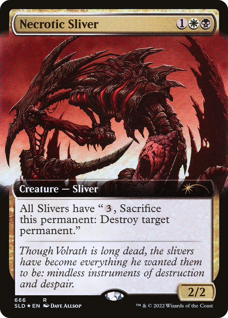 Necrotic Sliver (Extended Art) [Secret Lair Drop Promos] | Exor Games Dartmouth