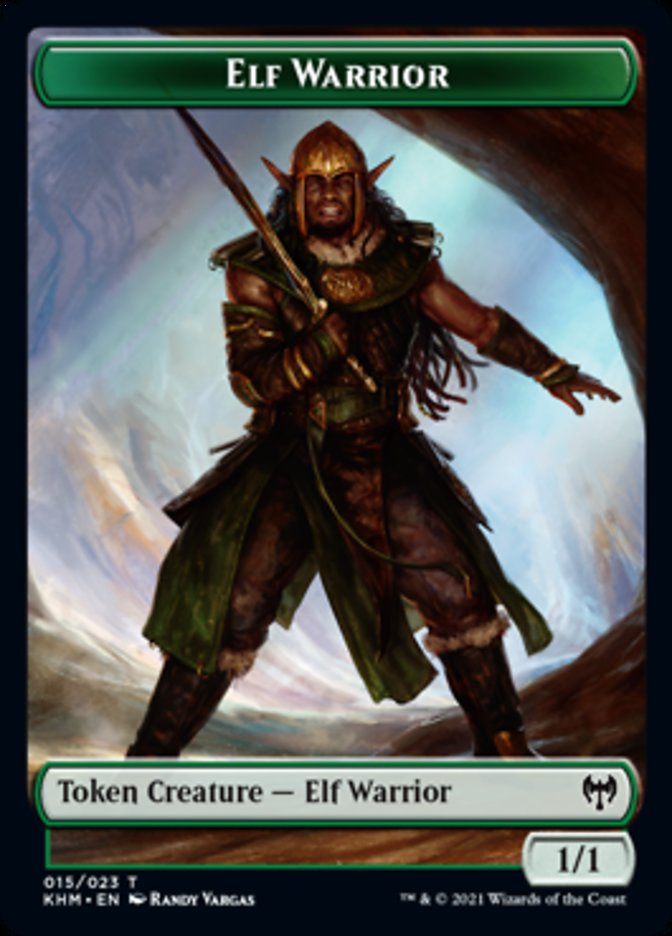 Elf Warrior Token [Kaldheim Tokens] | Exor Games Dartmouth