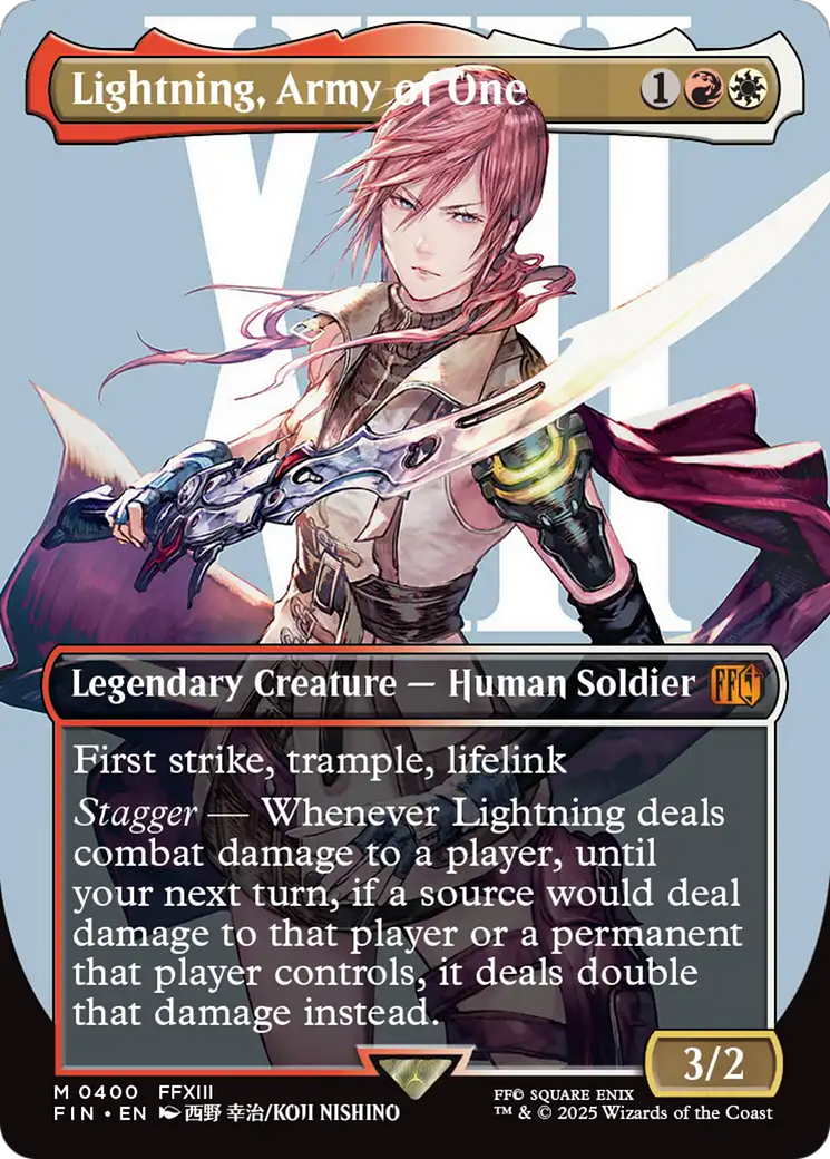 Lightning, Army of One (Borderless) (0400) [FINAL FANTASY] | Exor Games Dartmouth