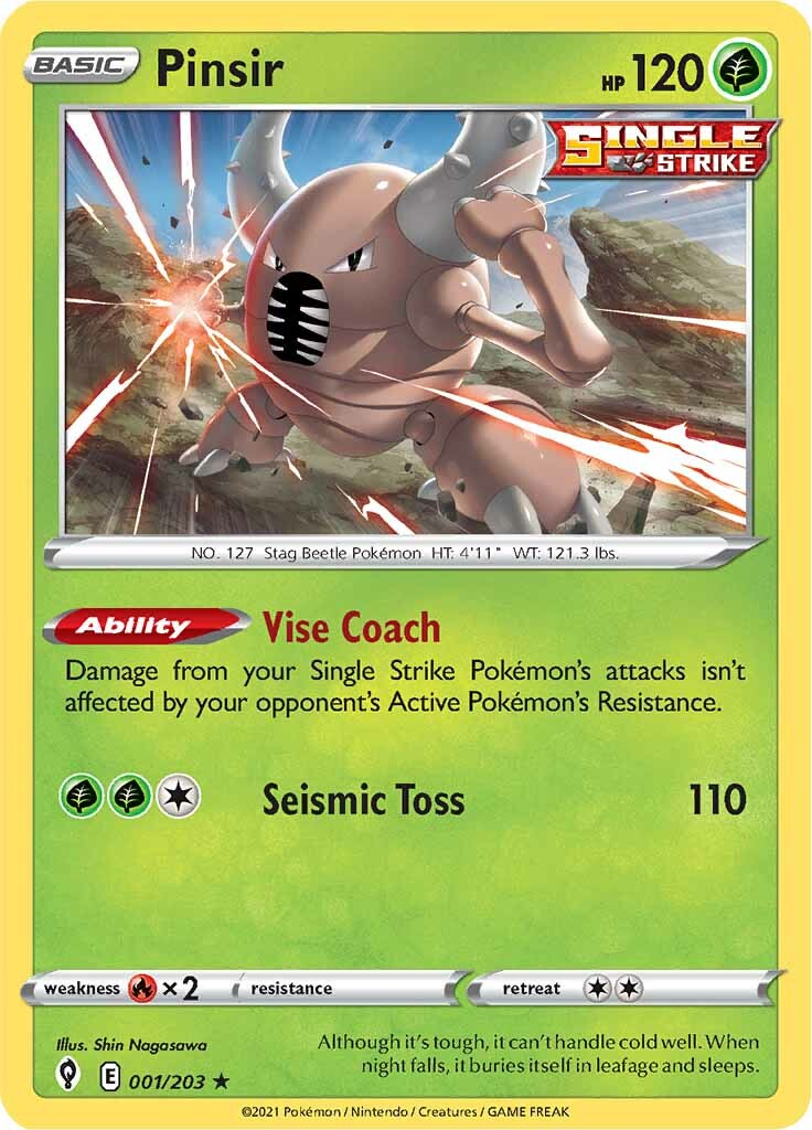 Pinsir (001/203) [Sword & Shield: Evolving Skies] | Exor Games Dartmouth