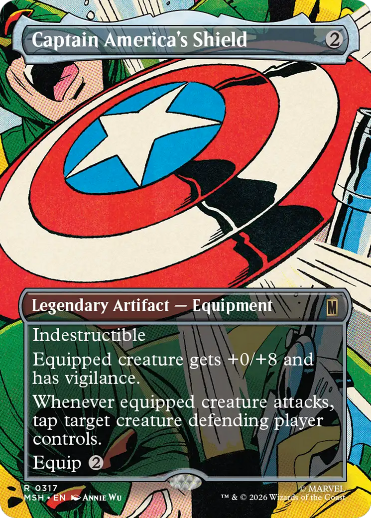 Captain America's Shield (Borderless) (0317) [Marvel Super Heroes] | Exor Games Dartmouth