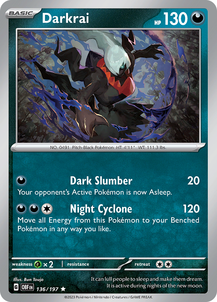 Darkrai (136/197) [Scarlet & Violet: Obsidian Flames] | Exor Games Dartmouth