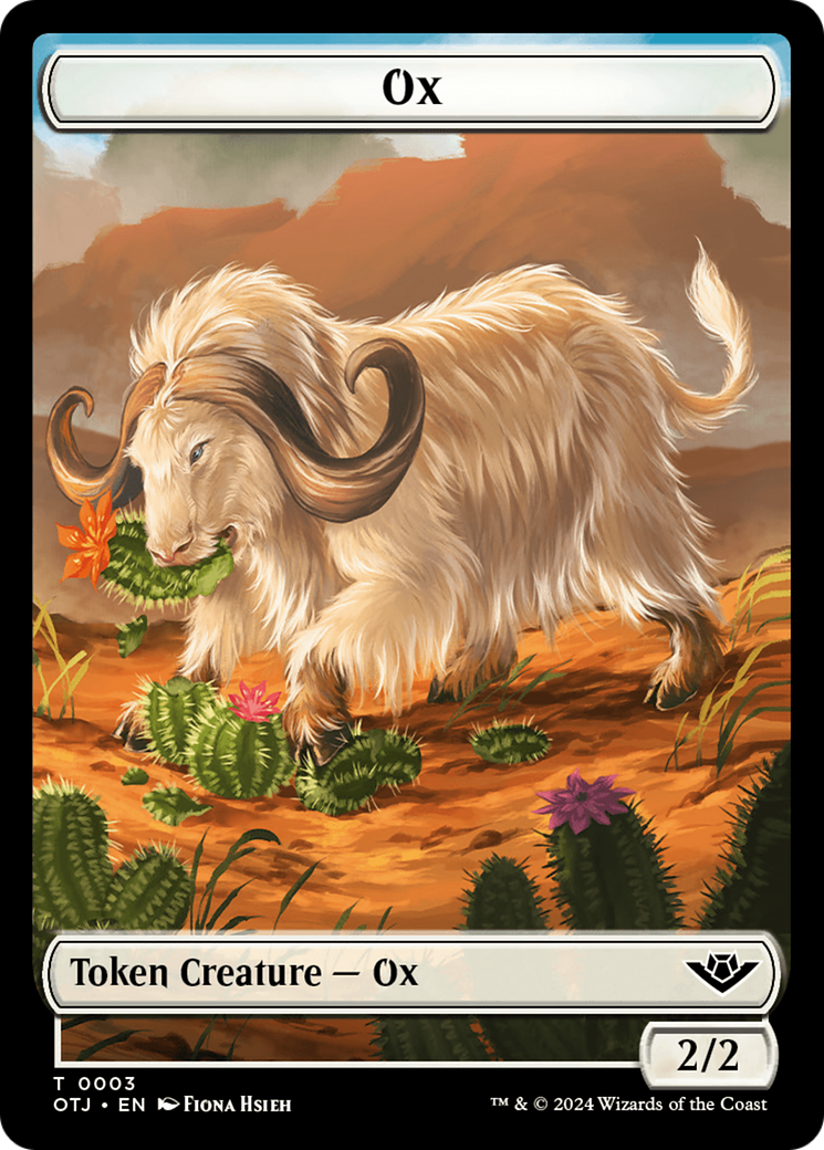 Ox Token [Outlaws of Thunder Junction Tokens] | Exor Games Dartmouth