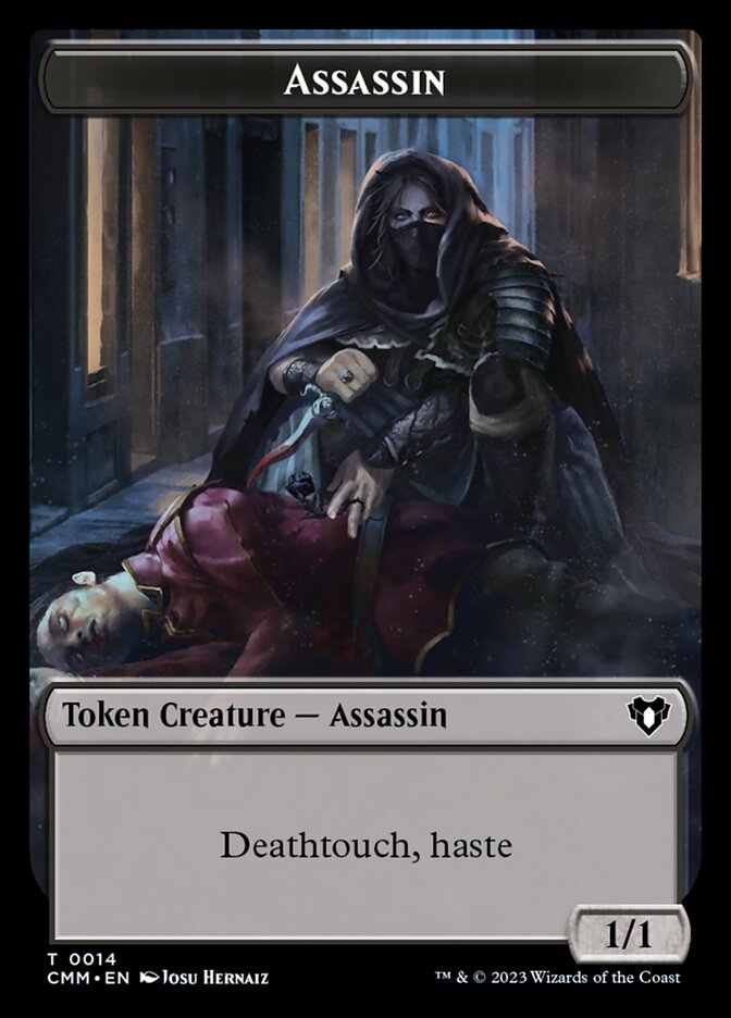 Treasure // Assassin Double-Sided Token [Commander Masters Tokens] | Exor Games Dartmouth