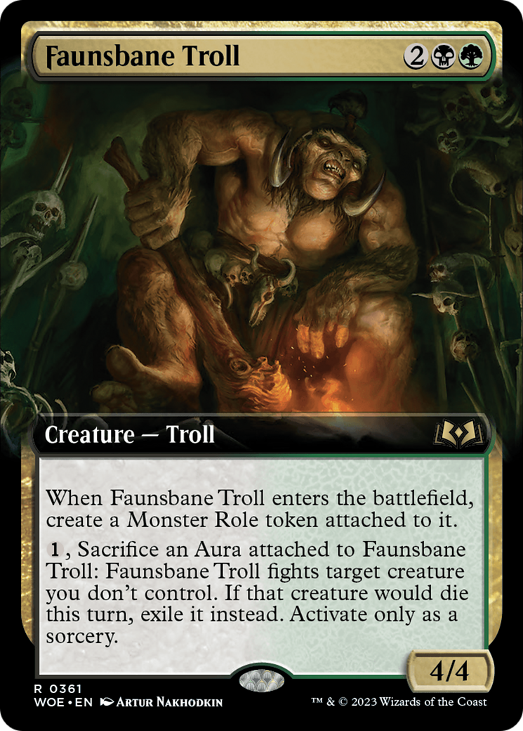 Faunsbane Troll (Extended Art) [Wilds of Eldraine] | Exor Games Dartmouth