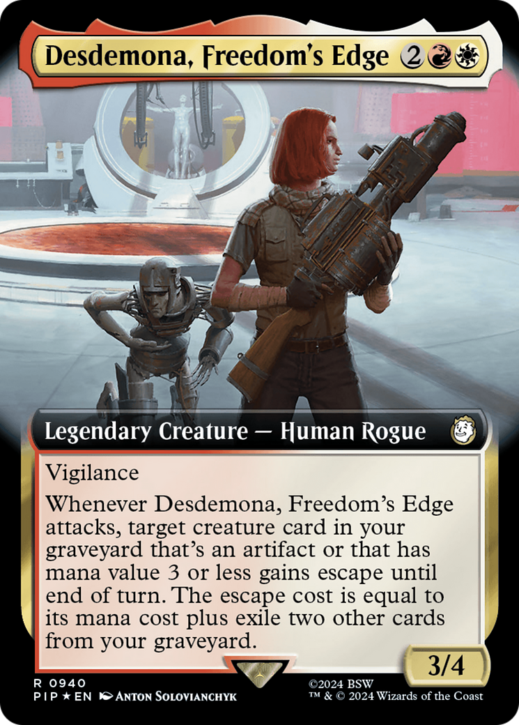 Desdemona, Freedom's Edge (Extended Art) (Surge Foil) [Fallout] | Exor Games Dartmouth