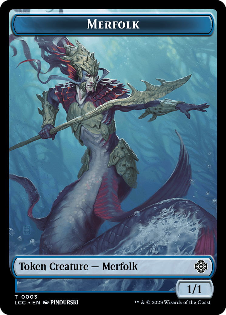 Beast // Merfolk (0003) Double-Sided Token [The Lost Caverns of Ixalan Commander Tokens] | Exor Games Dartmouth