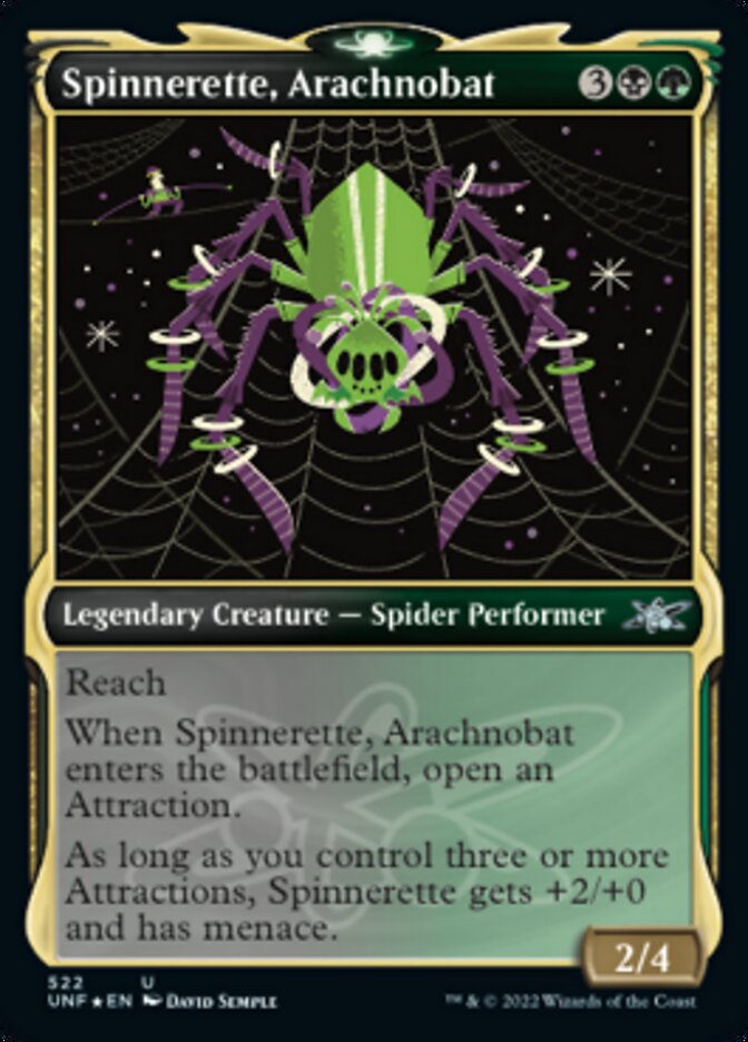 Spinnerette, Arachnobat (Showcase) (Galaxy Foil) [Unfinity] | Exor Games Dartmouth