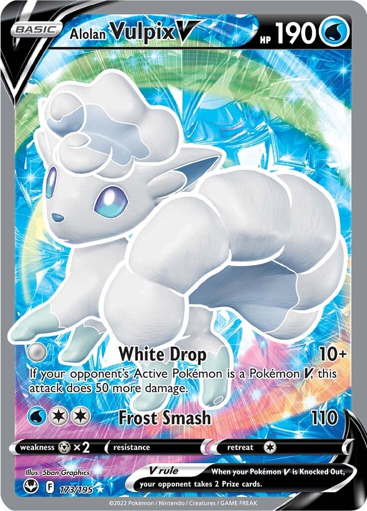 Alolan Vulpix V (173/195) [Sword & Shield: Silver Tempest] | Exor Games Dartmouth