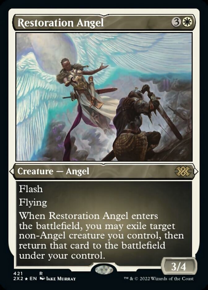 Restoration Angel (Foil Etched) [Double Masters 2022] | Exor Games Dartmouth