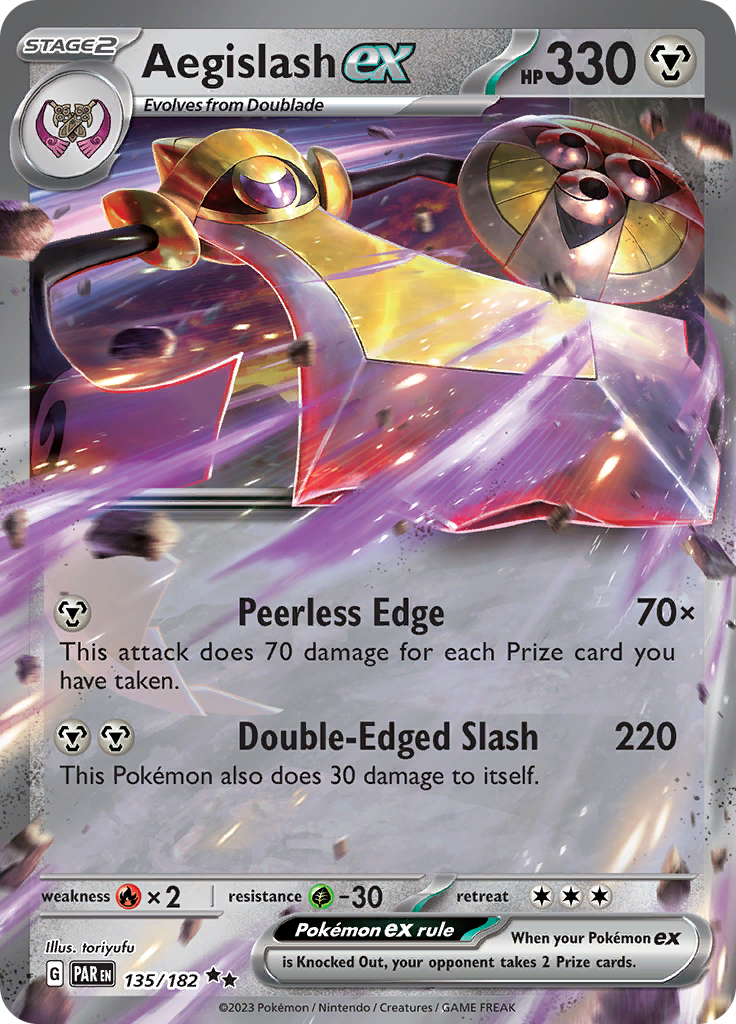 Aegislash ex (135/182) [Scarlet & Violet: Paradox Rift] | Exor Games Dartmouth