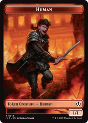 Elemental // Human (0014) Double-Sided Token [Innistrad Remastered Tokens] | Exor Games Dartmouth