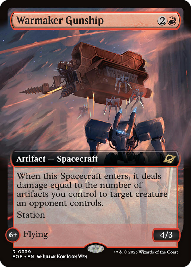 Warmaker Gunship (Extended Art) [Edge of Eternities] | Exor Games Dartmouth