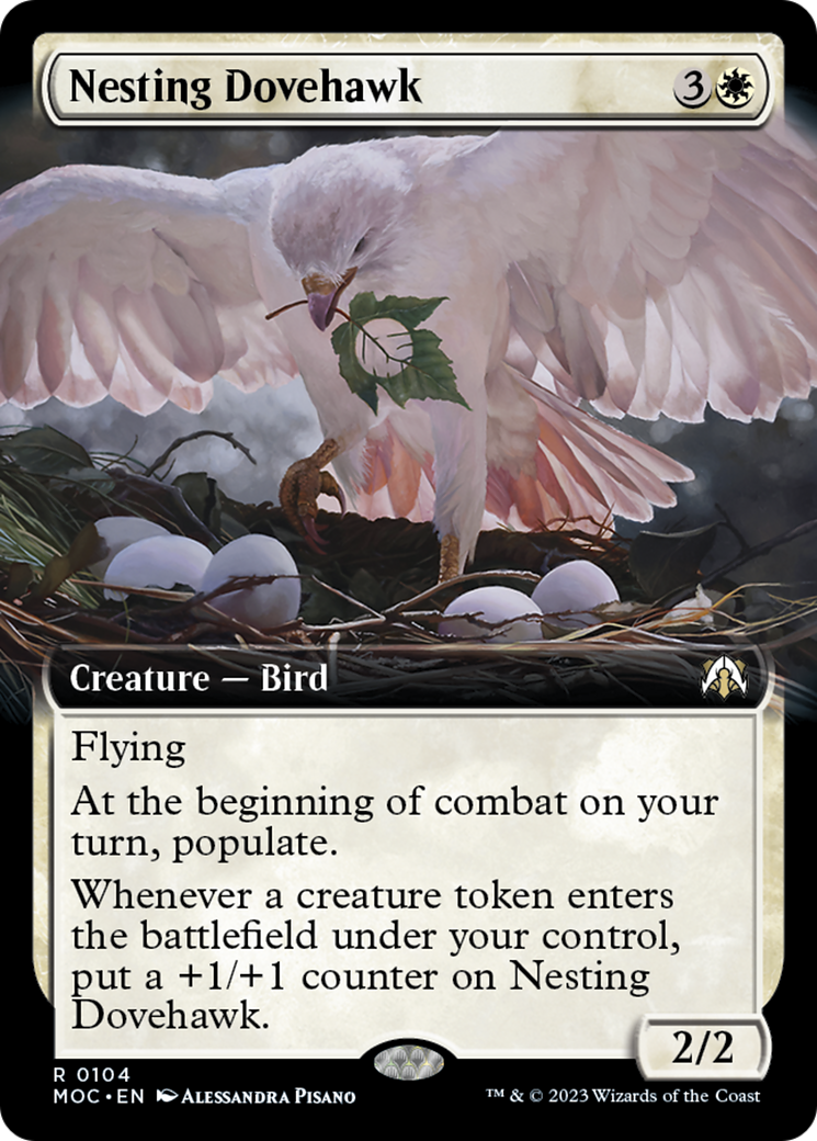 Nesting Dovehawk (Extended Art) [March of the Machine Commander] | Exor Games Dartmouth