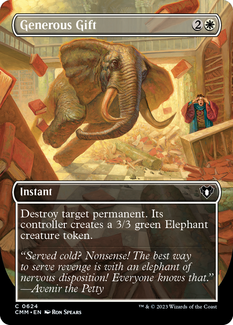 Generous Gift (Borderless Alternate Art) [Commander Masters] | Exor Games Dartmouth