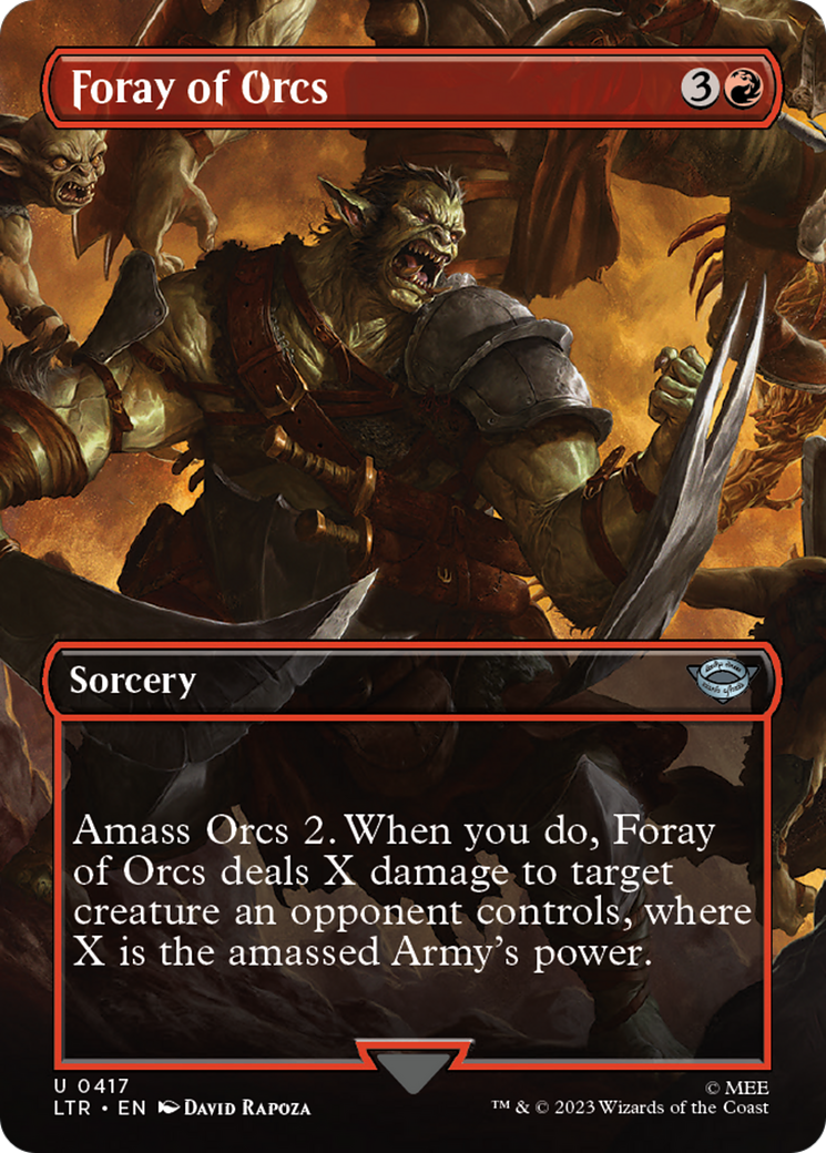 Foray of Orcs (Borderless Alternate Art) [The Lord of the Rings: Tales of Middle-Earth] | Exor Games Dartmouth