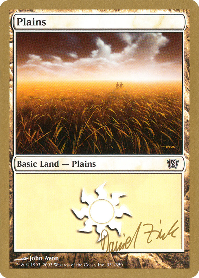 Plains (dz331) (Daniel Zink) [World Championship Decks 2003] | Exor Games Dartmouth