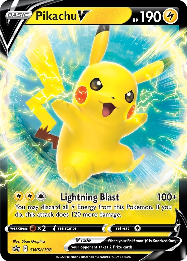 Pikachu V (SWSH198) (Jumbo Card) [Sword & Shield: Black Star Promos] | Exor Games Dartmouth