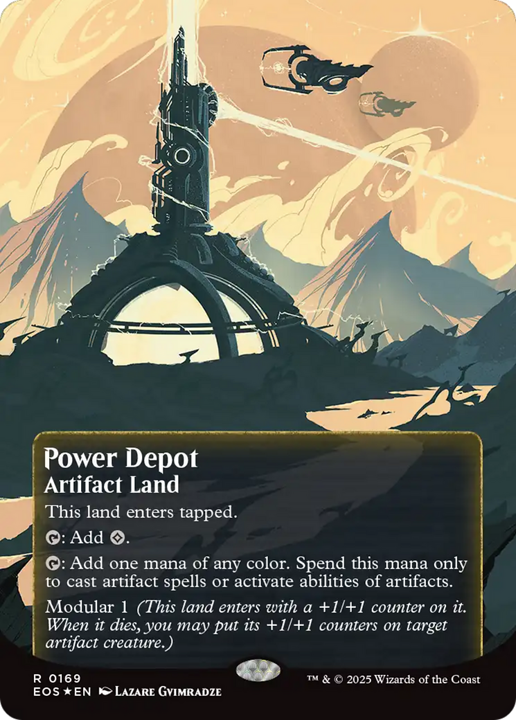 Power Depot (0169) (Borderless) (Galaxy Foil) [Edge of Eternities: Stellar Sights] | Exor Games Dartmouth
