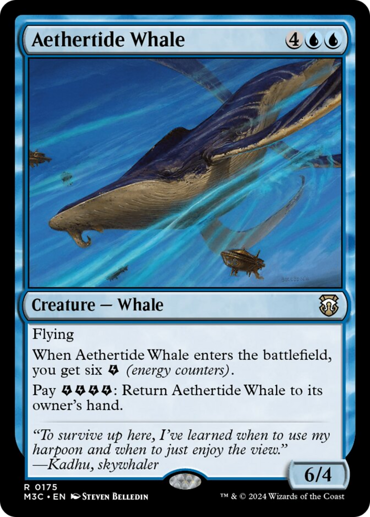 Aethertide Whale (Ripple Foil) [Modern Horizons 3 Commander] | Exor Games Dartmouth