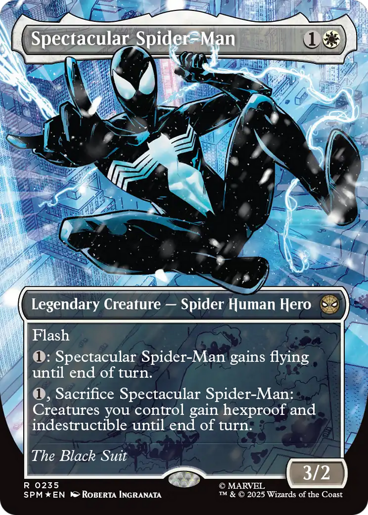Spectacular Spider-Man (0235) (Borderless) (Textured Foil) [Marvel's Spider-Man] | Exor Games Dartmouth