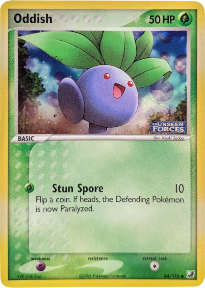Oddish (64/115) (Stamped) [EX: Unseen Forces] | Exor Games Dartmouth