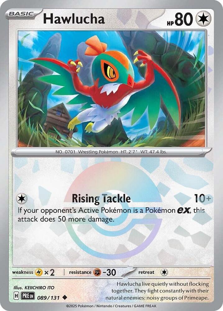 Hawlucha (089/131) (Poke Ball Pattern) [Scarlet & Violet: Prismatic Evolutions] | Exor Games Dartmouth